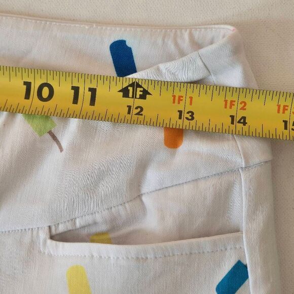 Lulu B Womens Popsicle Print White Pull On Capri Pant Size 6 - Picture 7 of 11